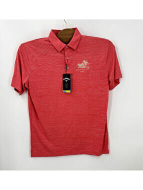 Callaway Golf Polo Shirt Mens L Red ReliaQuest Bowl Opti Dri NWT Performance